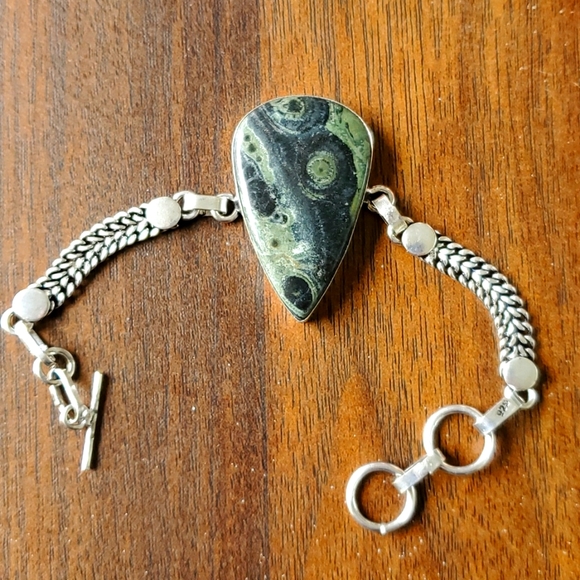 New Kambaba Jasper 925 Silver Bracelet. - Picture 7 of 15